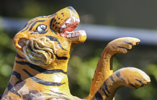 Cane head of a tiger